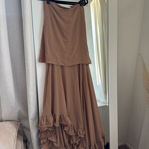 H&M Strapless Brown Dress